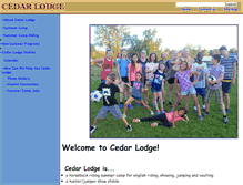 Tablet Screenshot of cedarlodge.com